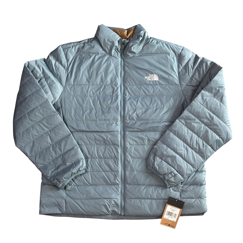 NWT The North Face Minoqua Down Jacket Mens‎ XL Blue 550 Puffer Full Zip Outdoor